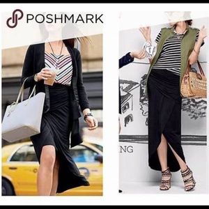 CAbi Run Around Skirt - Black Maxi - size M